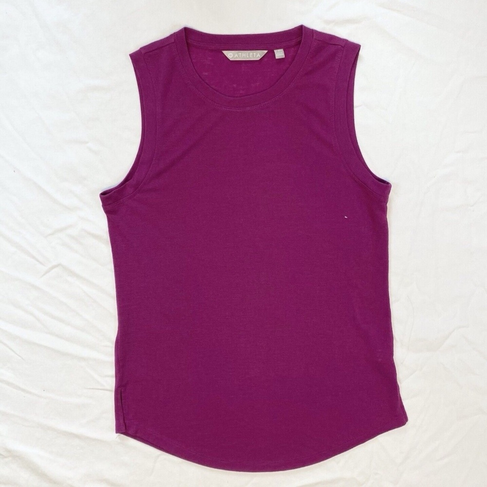 Athleta Women's Tank Top Shirt Pink Magenta Size S Sleeveless Pullover